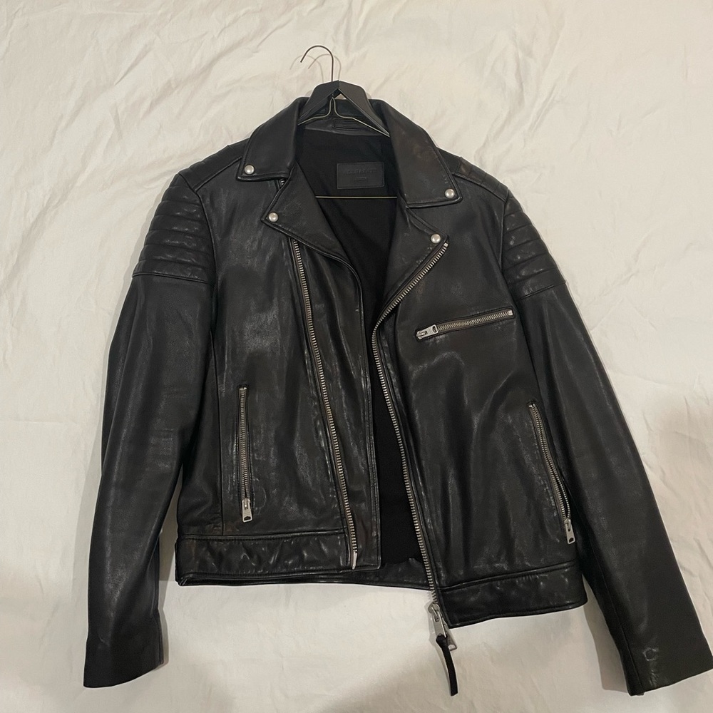 All Saints leather jacket size medium (M). Barely worn